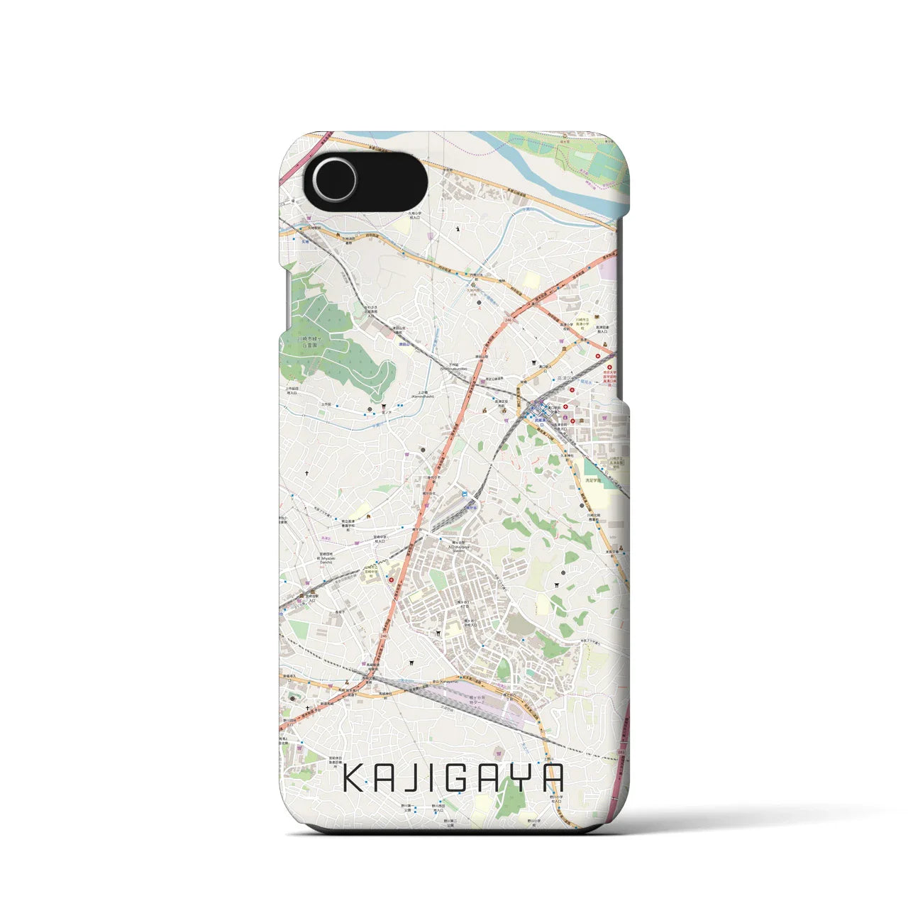 【梶が谷(神奈川県)】地図柄iPhoneケース(バックカバータイプ)