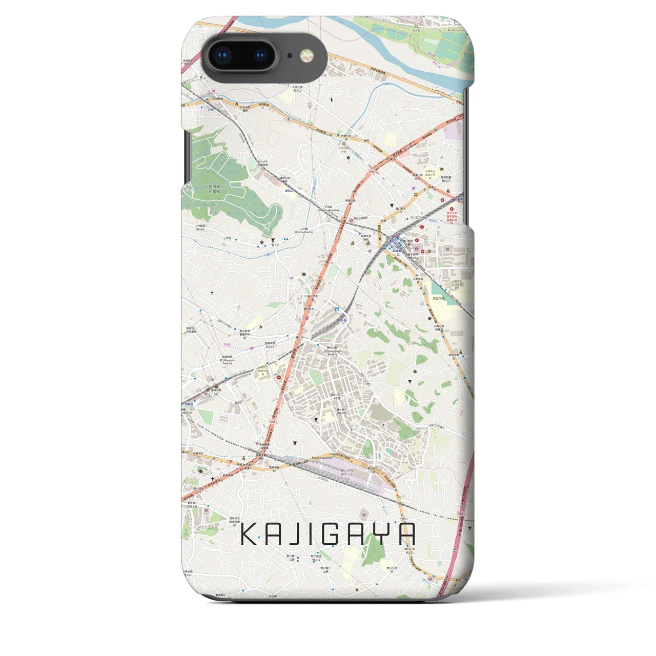【梶が谷(神奈川県)】地図柄iPhoneケース(バックカバータイプ)