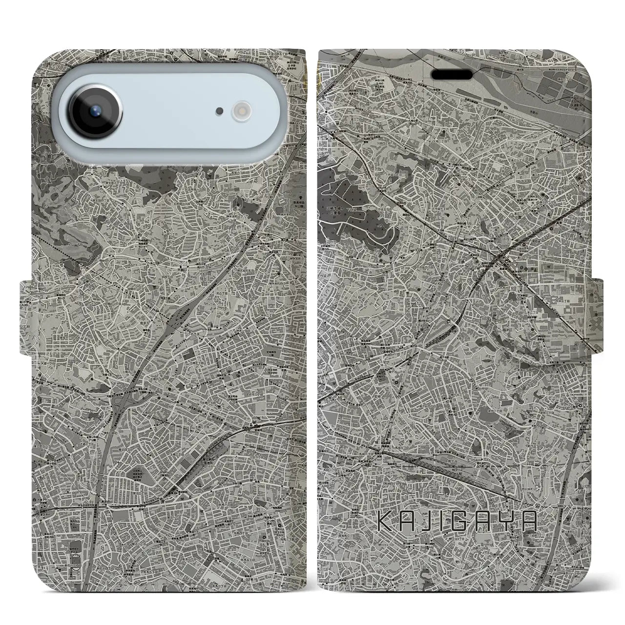 【梶が谷(神奈川県)】地図柄iPhoneケース(手帳タイプ)