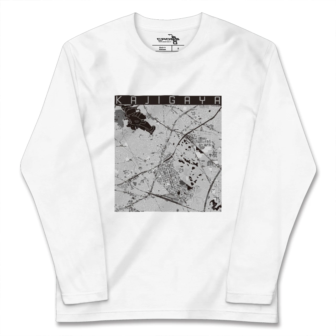 【梶が谷(神奈川県)】地図柄ロングスリーブTシャツ