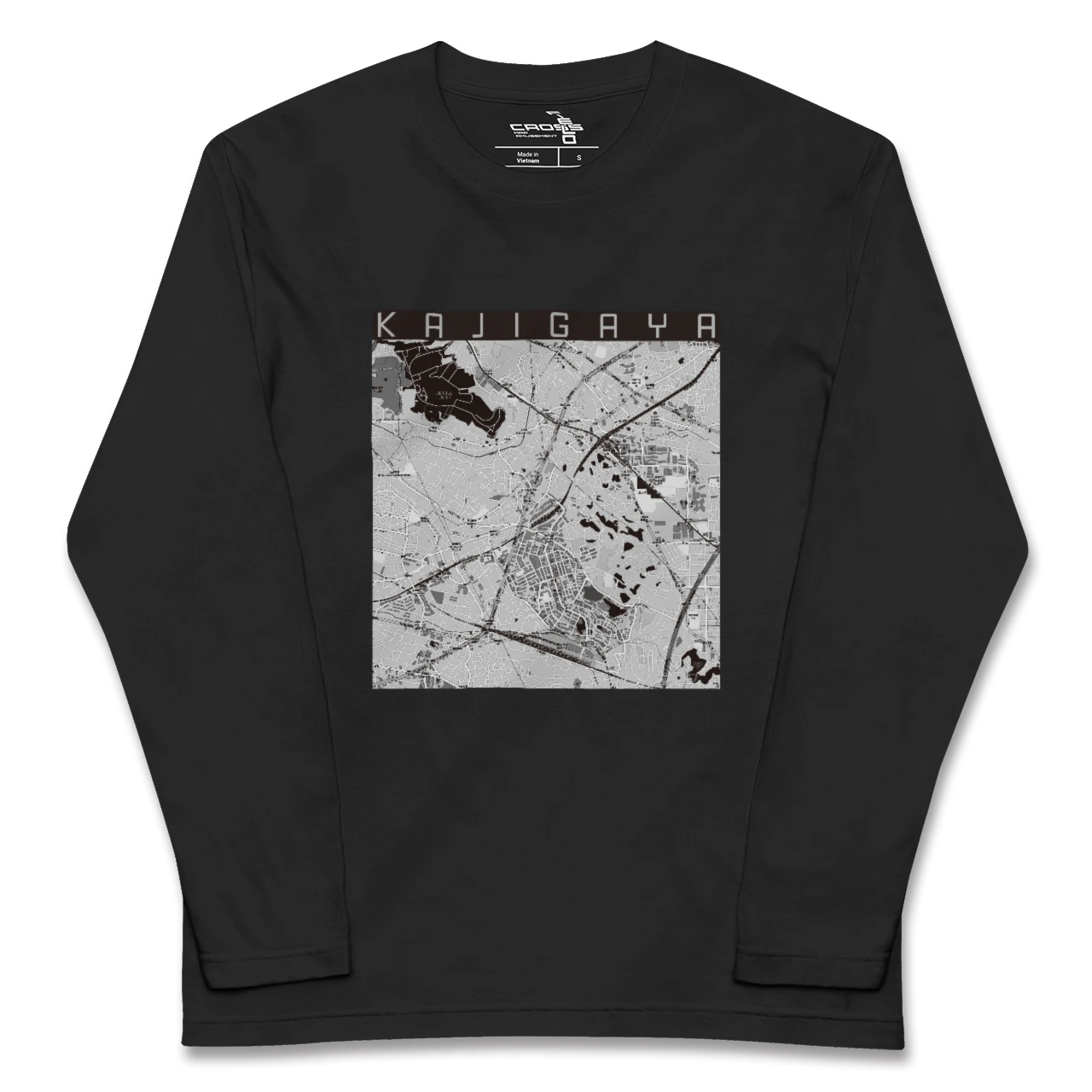 【梶が谷(神奈川県)】地図柄ロングスリーブTシャツ