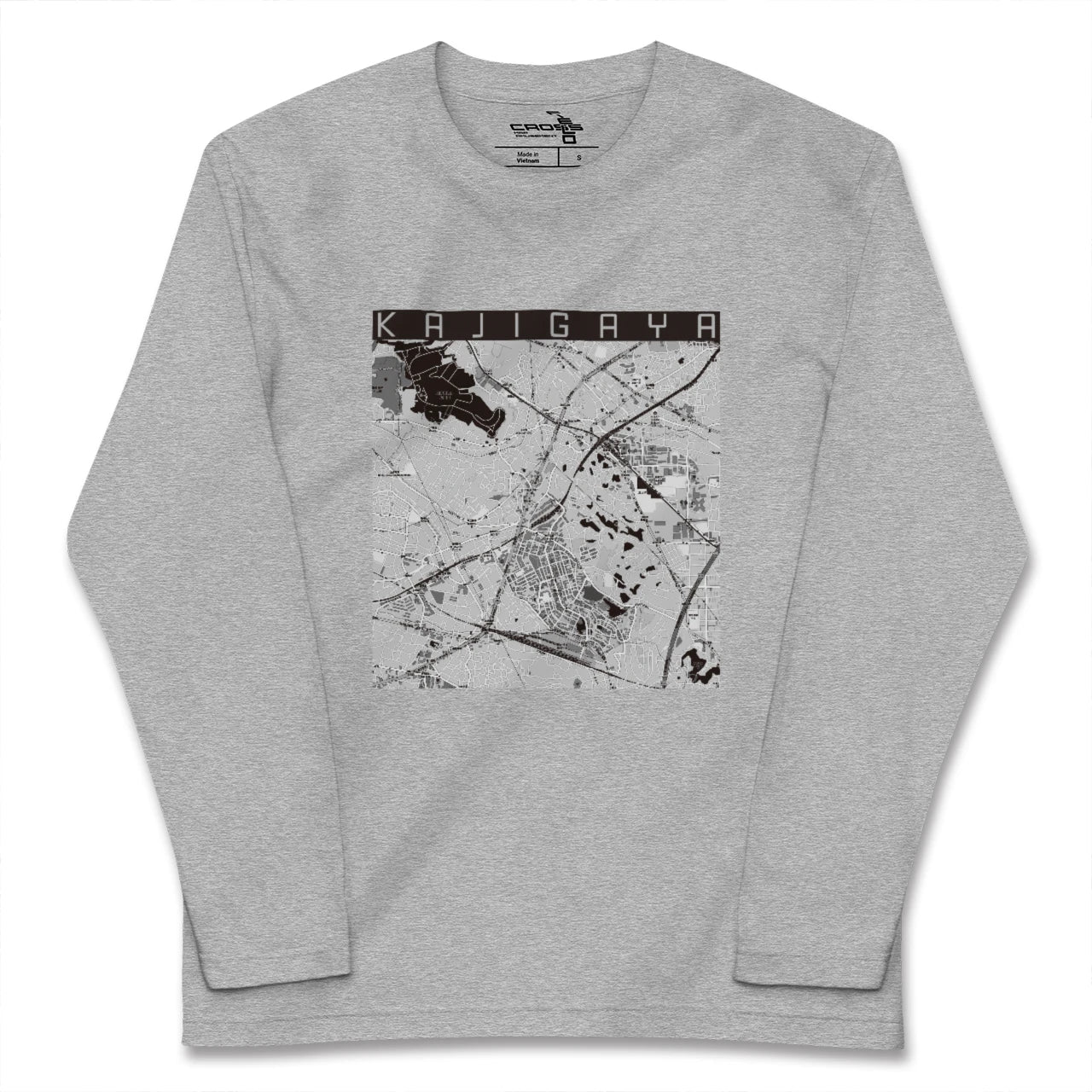【梶が谷(神奈川県)】地図柄ロングスリーブTシャツ