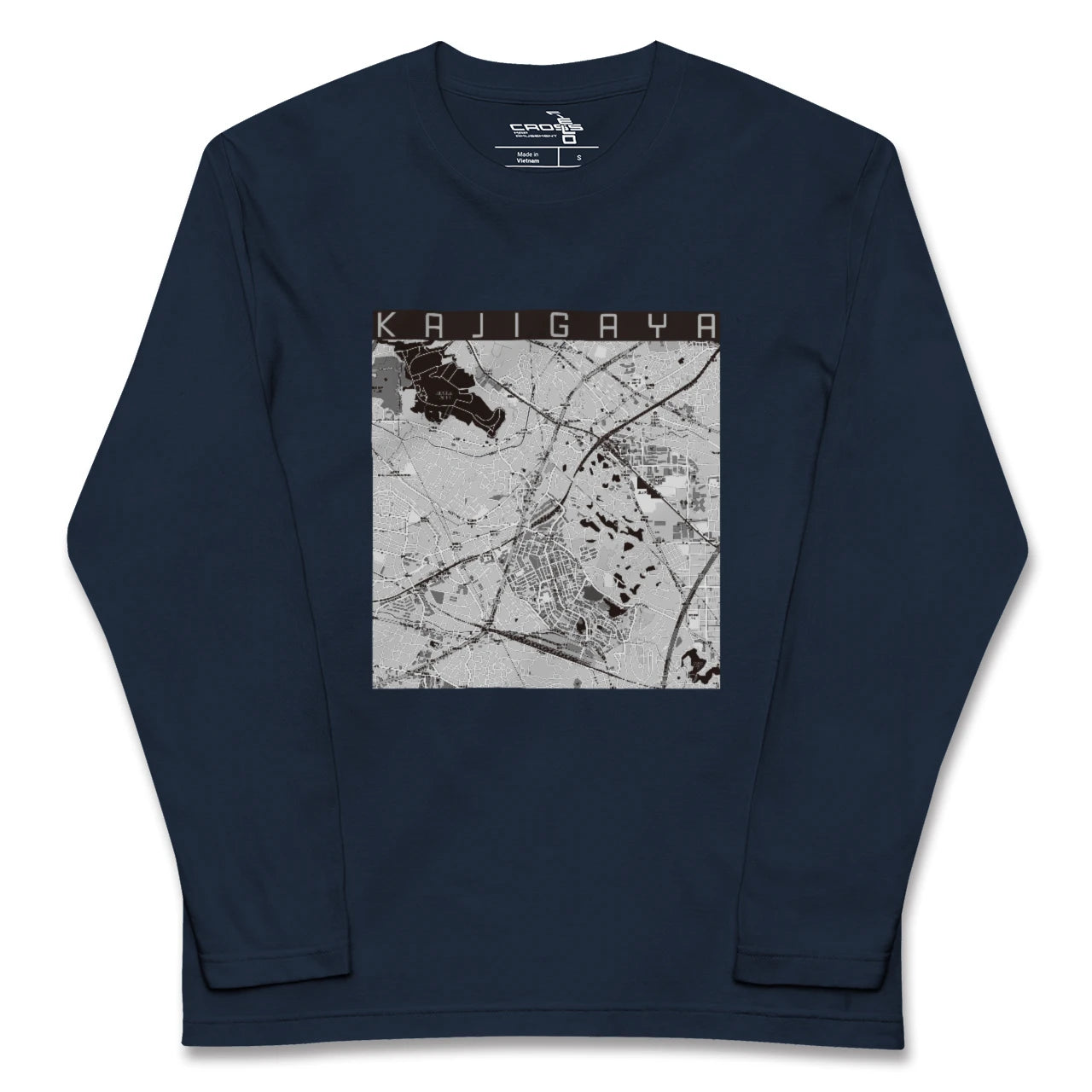 【梶が谷(神奈川県)】地図柄ロングスリーブTシャツ