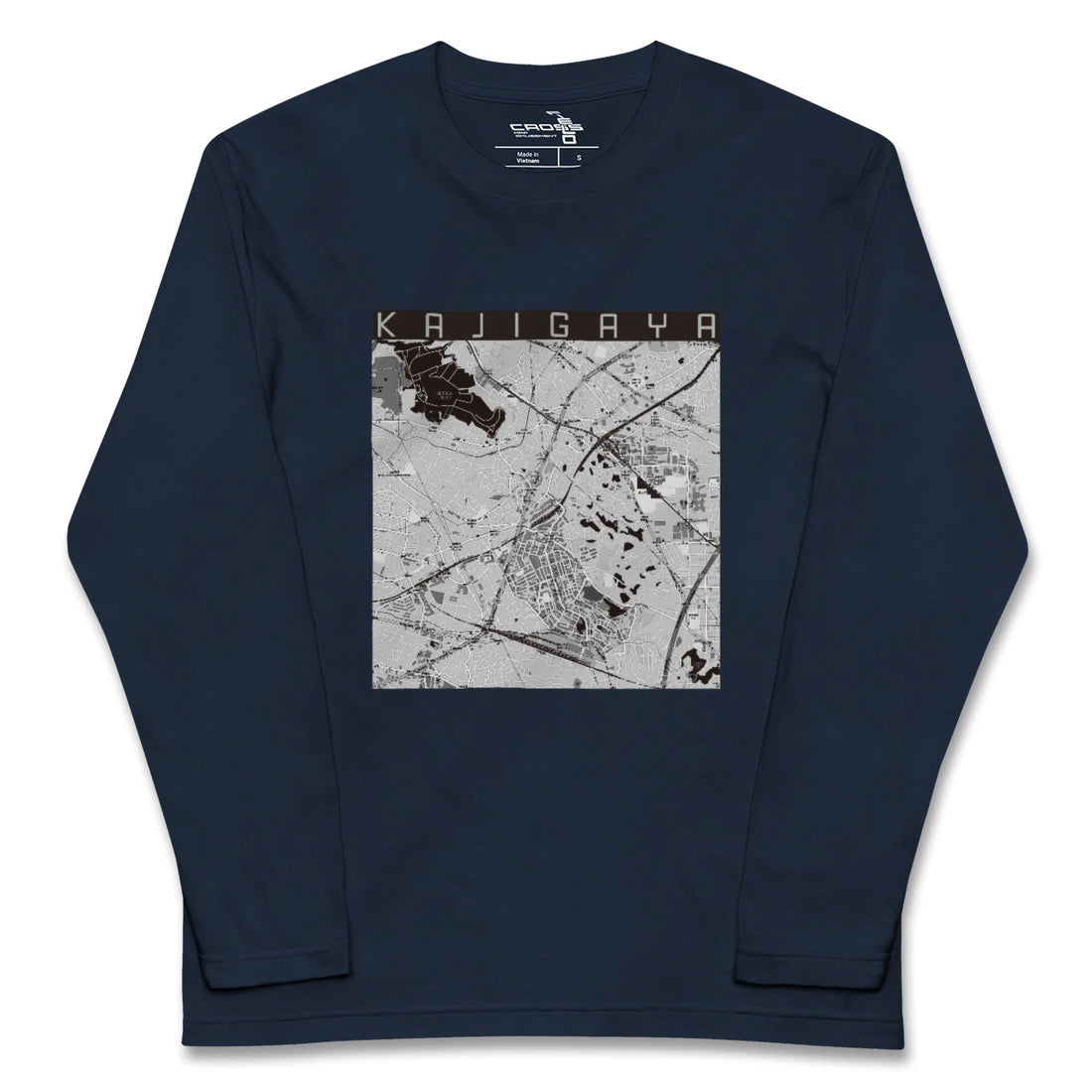【梶が谷(神奈川県)】地図柄ロングスリーブTシャツ
