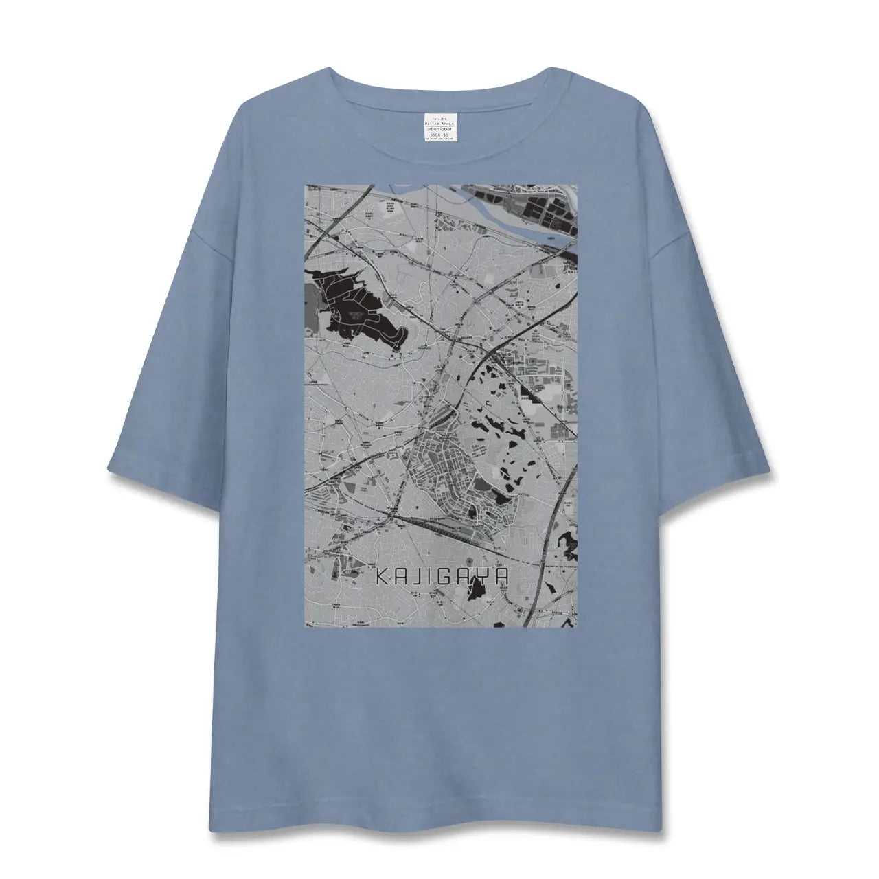 【梶が谷(神奈川県)】地図柄ビッグシルエットTシャツ