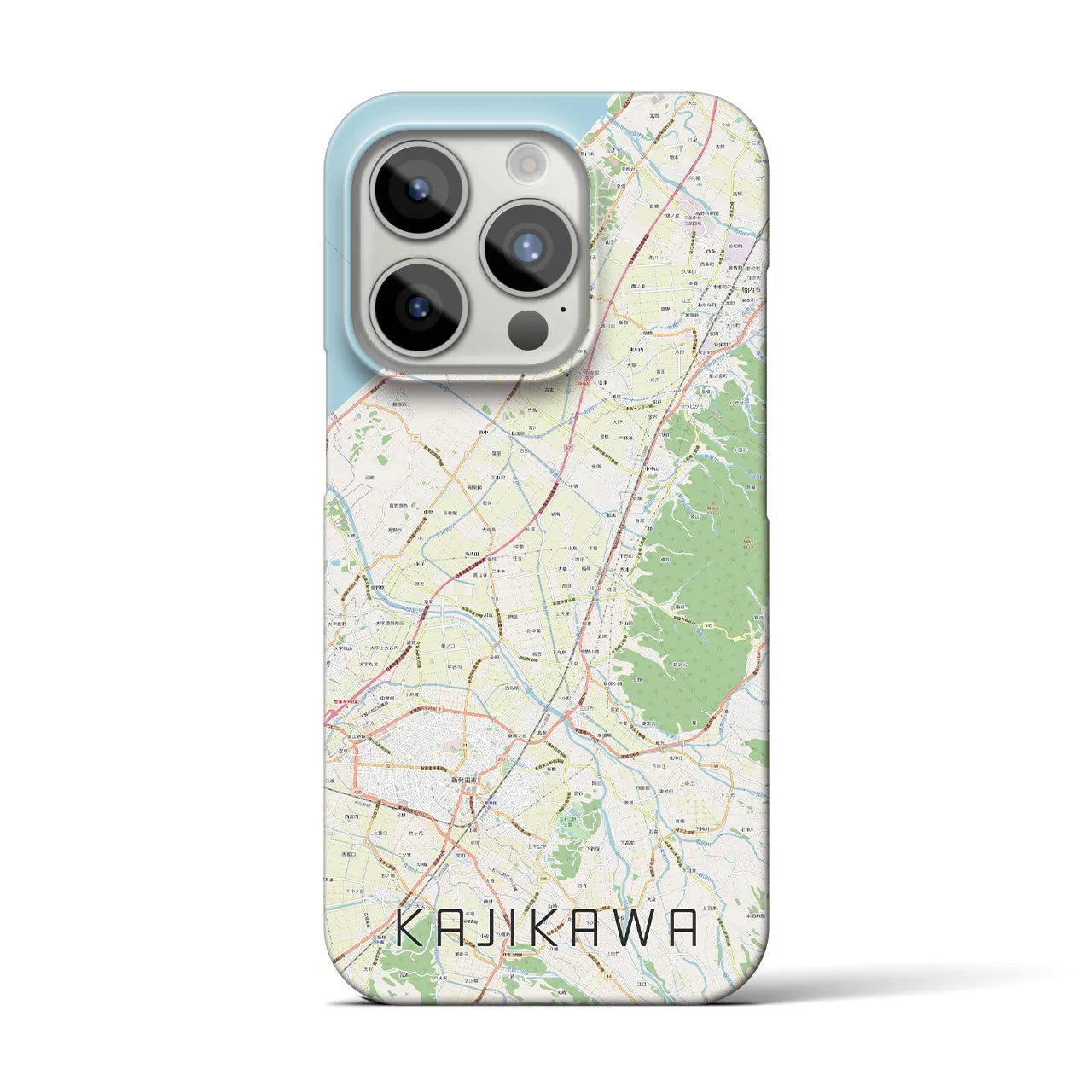 【加治川(新潟県)】地図柄iPhoneケース(バックカバータイプ)