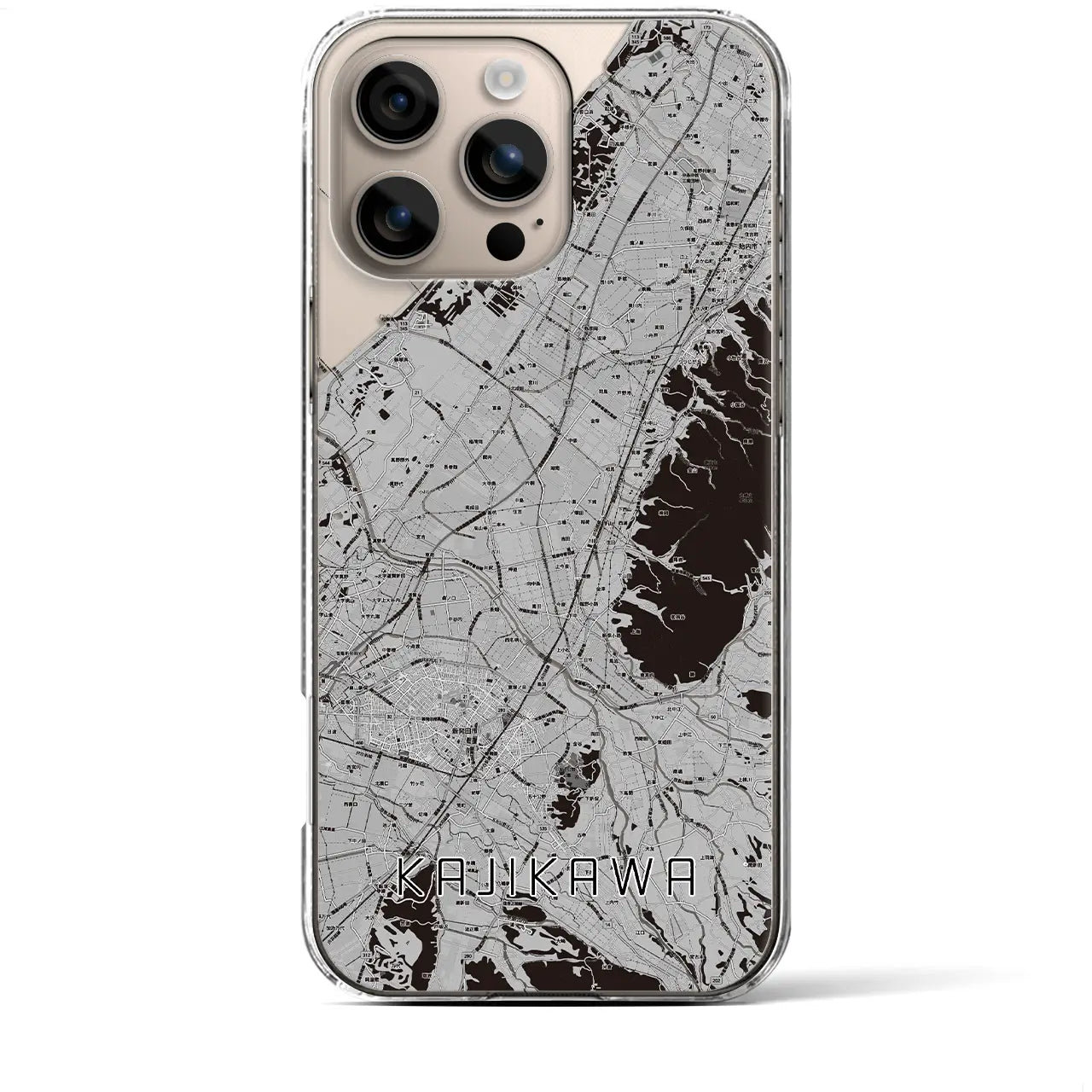 【加治川(新潟県)】地図柄iPhoneケース(クリアタイプ)