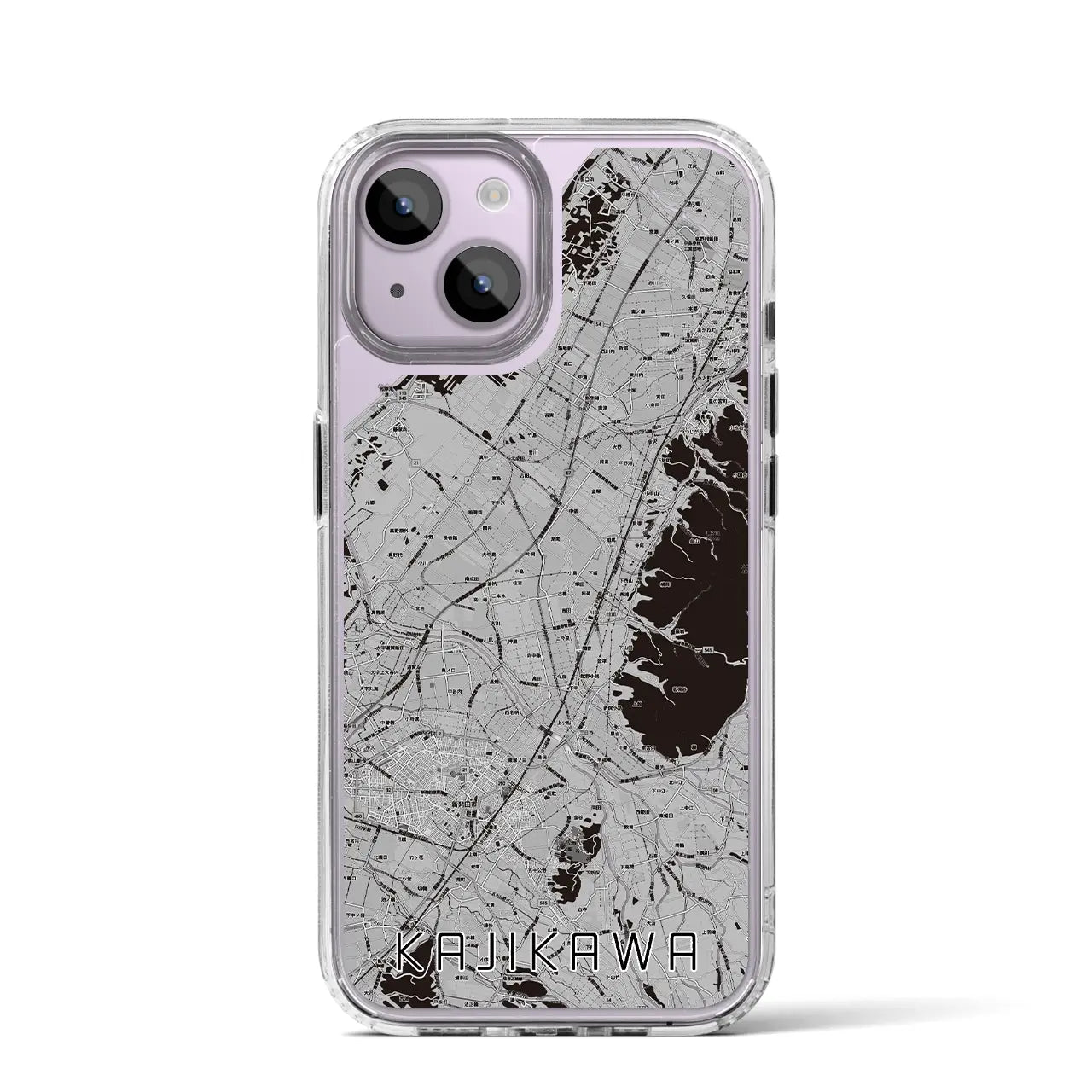 【加治川(新潟県)】地図柄iPhoneケース(MagSafeタイプ)