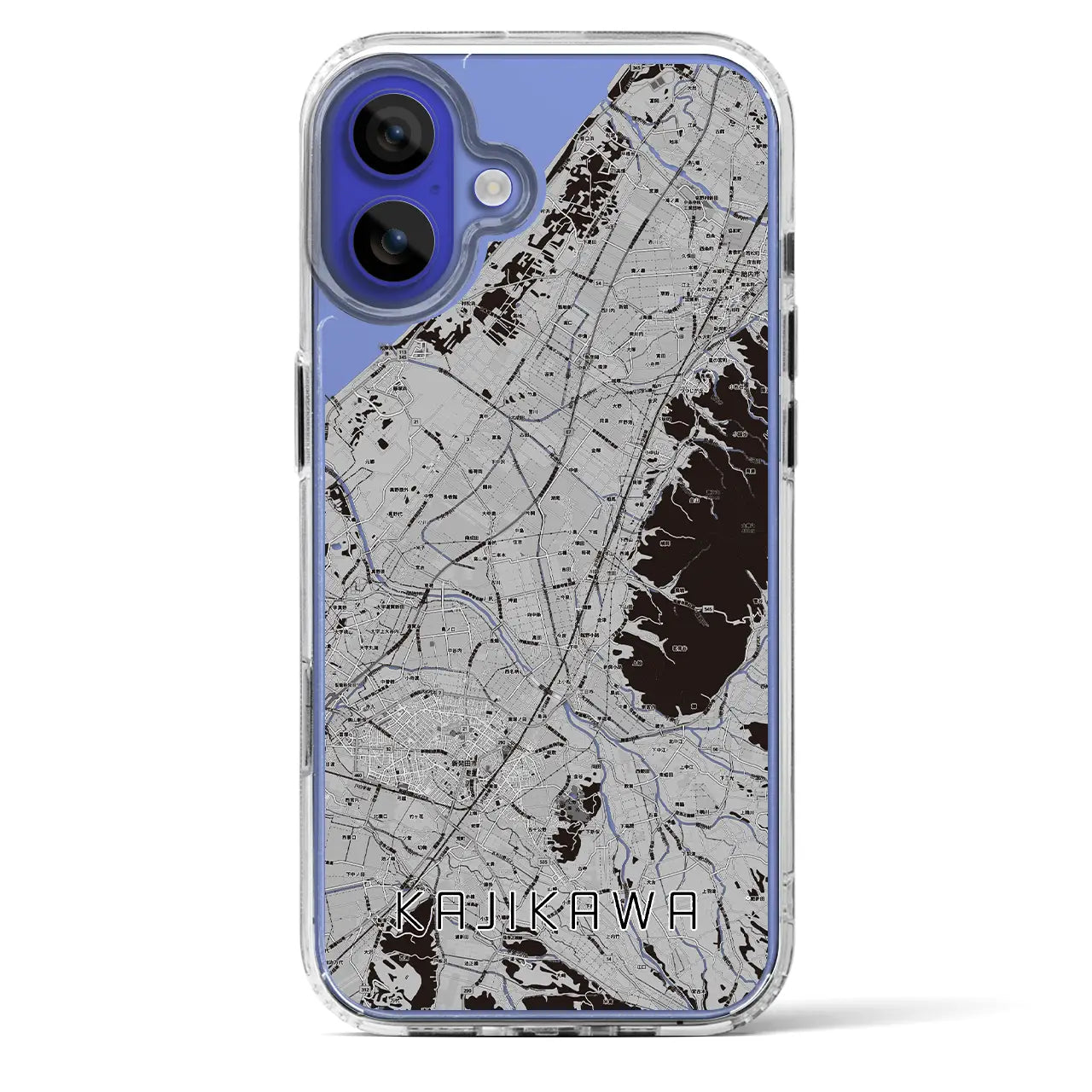 【加治川(新潟県)】地図柄iPhoneケース(MagSafeタイプ)