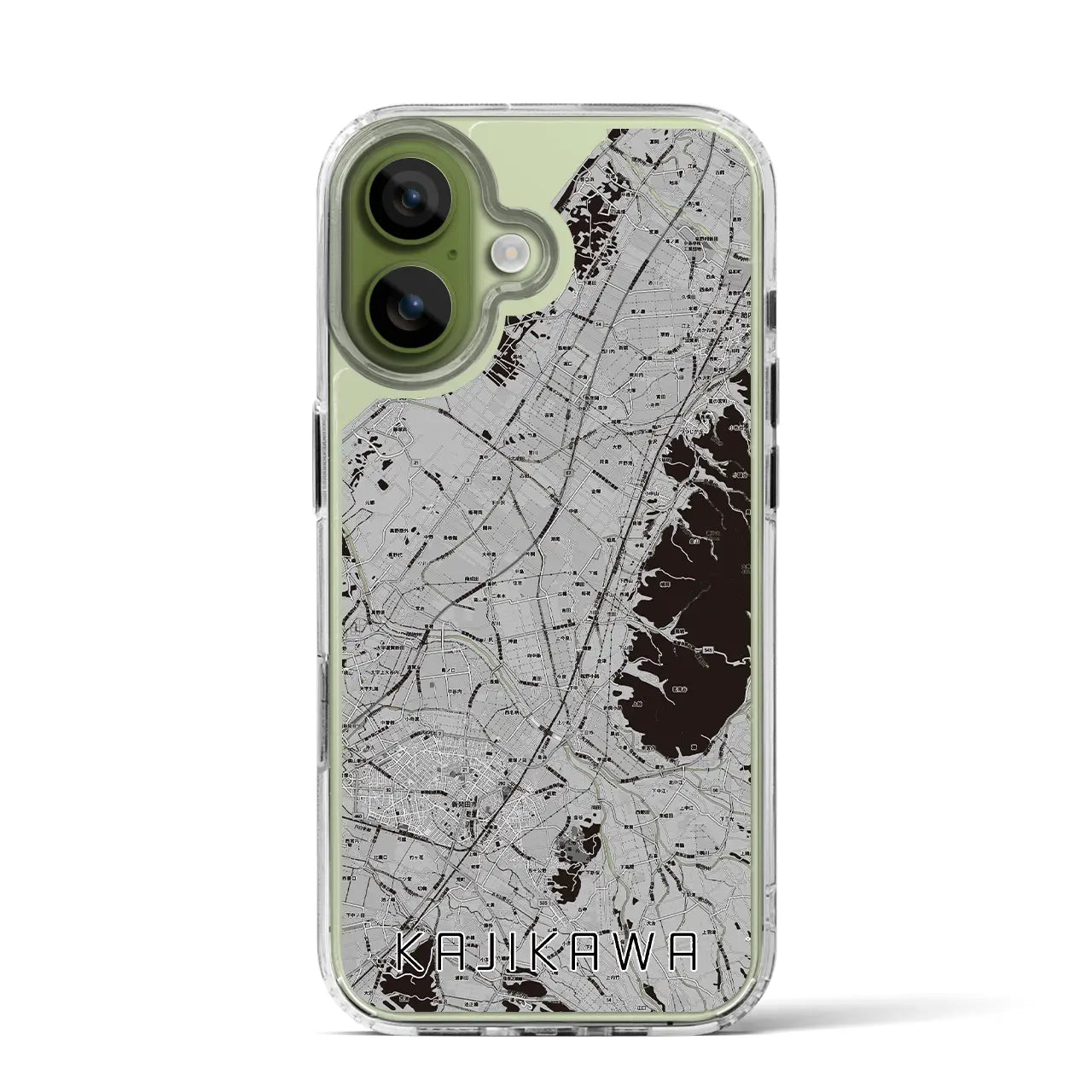 【加治川(新潟県)】地図柄iPhoneケース(MagSafeタイプ)