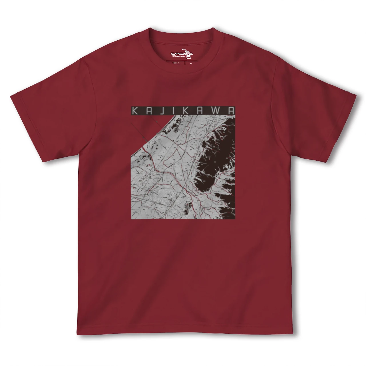 【加治川(新潟県)】地図柄ヘビーウェイトTシャツ
