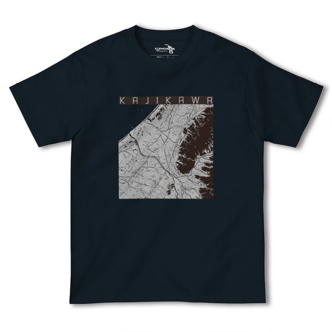 【加治川(新潟県)】地図柄ヘビーウェイトTシャツ