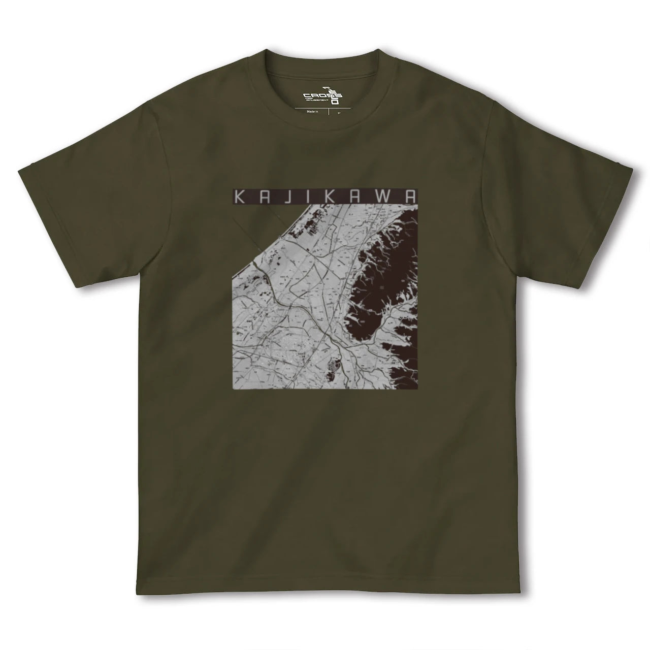 【加治川(新潟県)】地図柄ヘビーウェイトTシャツ