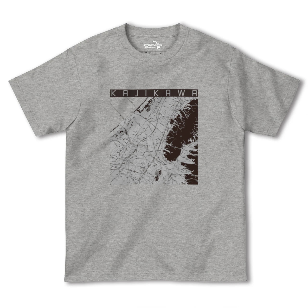 【加治川(新潟県)】地図柄ヘビーウェイトTシャツ