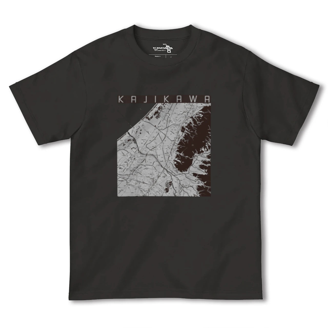 【加治川(新潟県)】地図柄ヘビーウェイトTシャツ