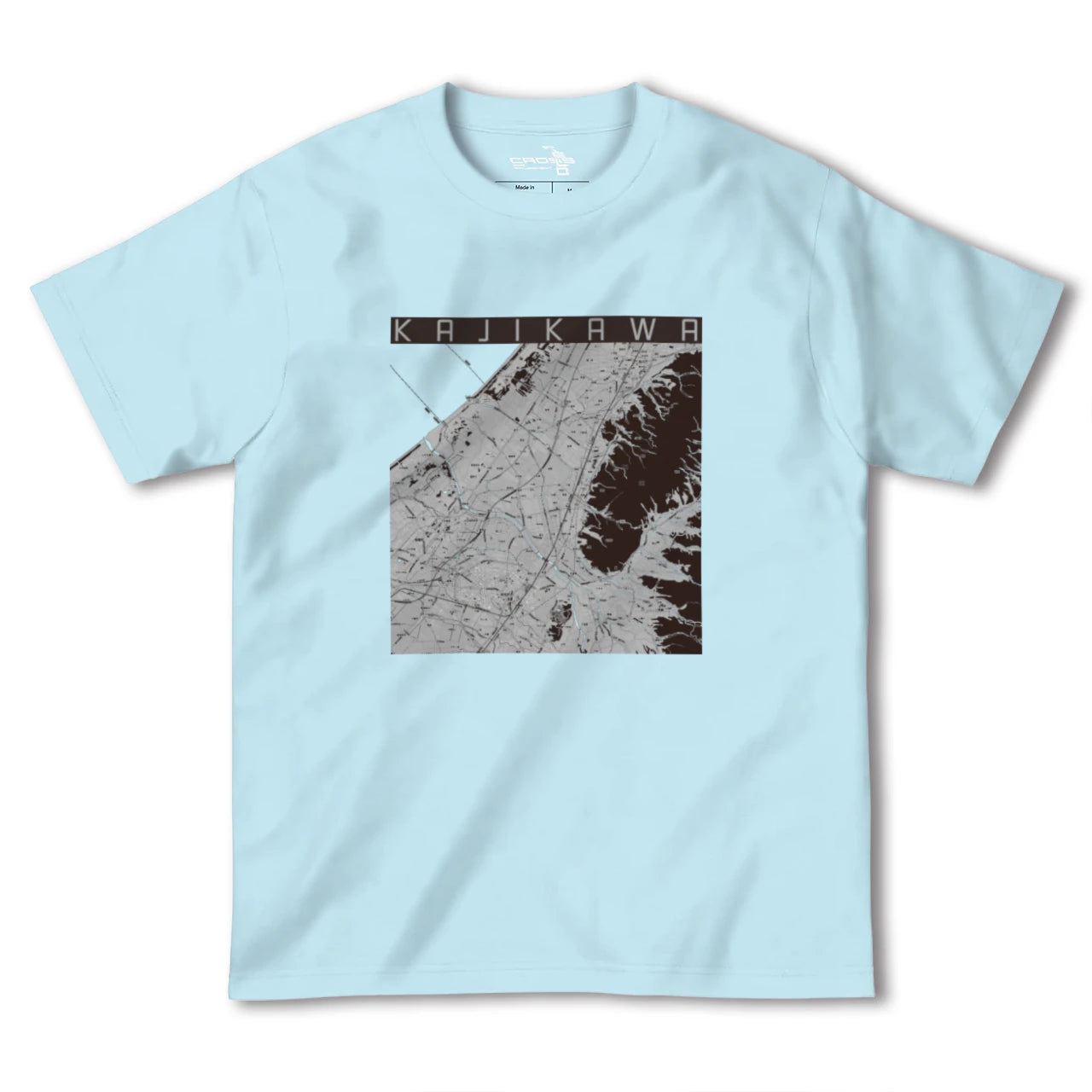 【加治川(新潟県)】地図柄ヘビーウェイトTシャツ