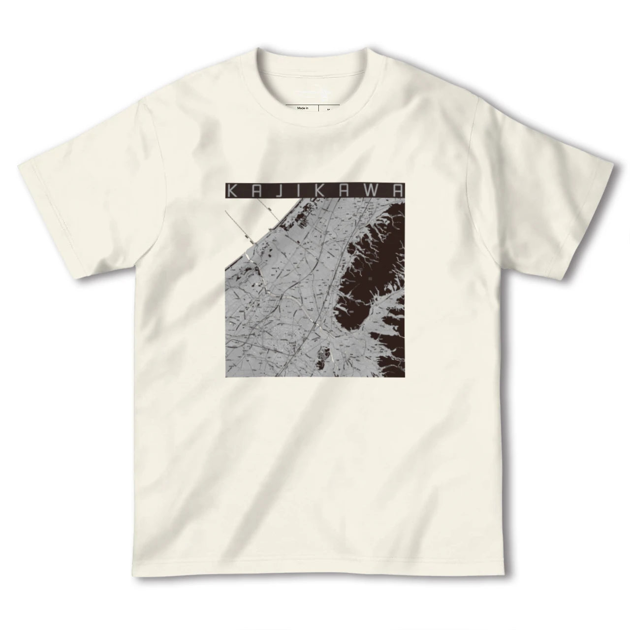 【加治川(新潟県)】地図柄ヘビーウェイトTシャツ