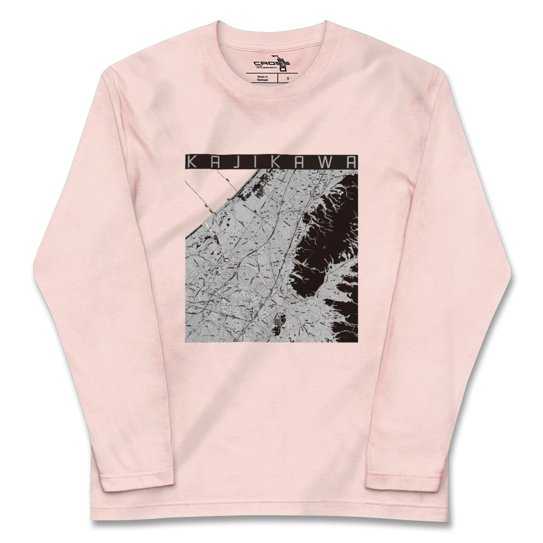 【加治川(新潟県)】地図柄ロングスリーブTシャツ