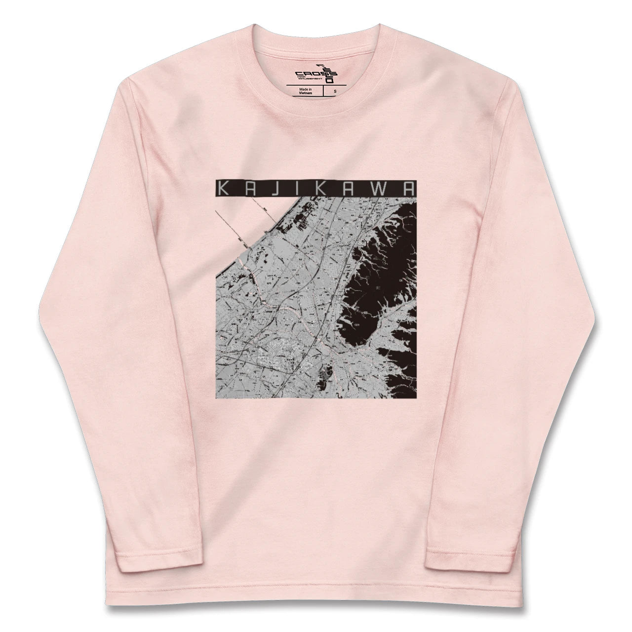 【加治川(新潟県)】地図柄ロングスリーブTシャツ
