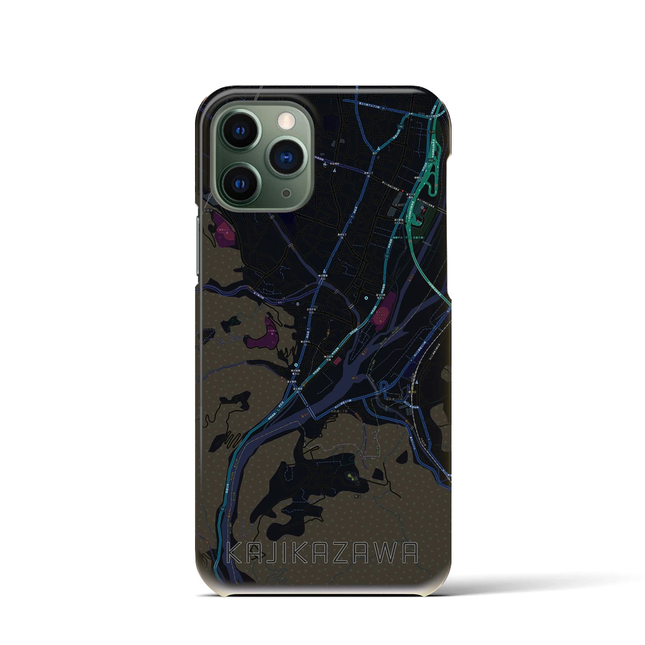 【鰍沢(山梨県)】地図柄iPhoneケース(バックカバータイプ)