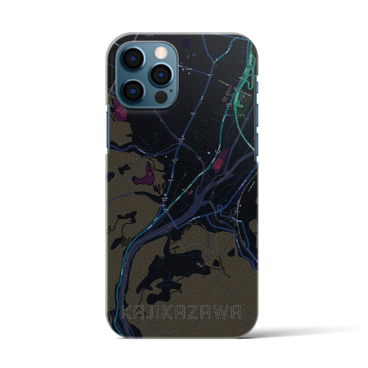 【鰍沢(山梨県)】地図柄iPhoneケース(バックカバータイプ)