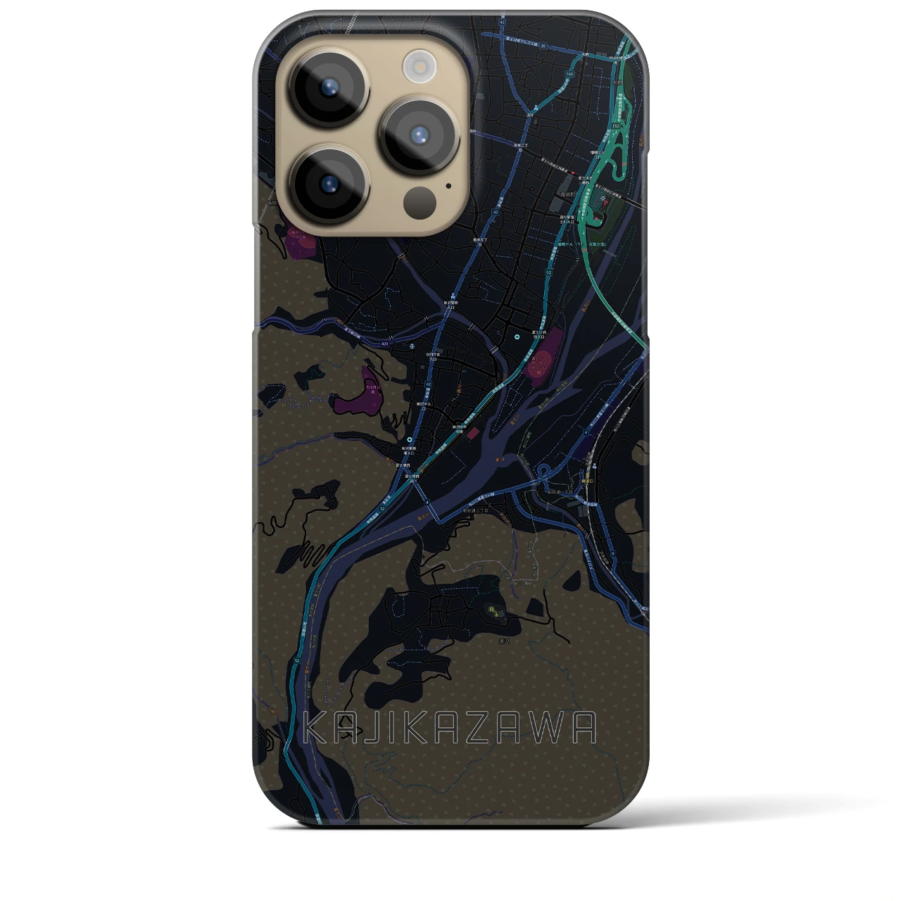 【鰍沢(山梨県)】地図柄iPhoneケース(バックカバータイプ)