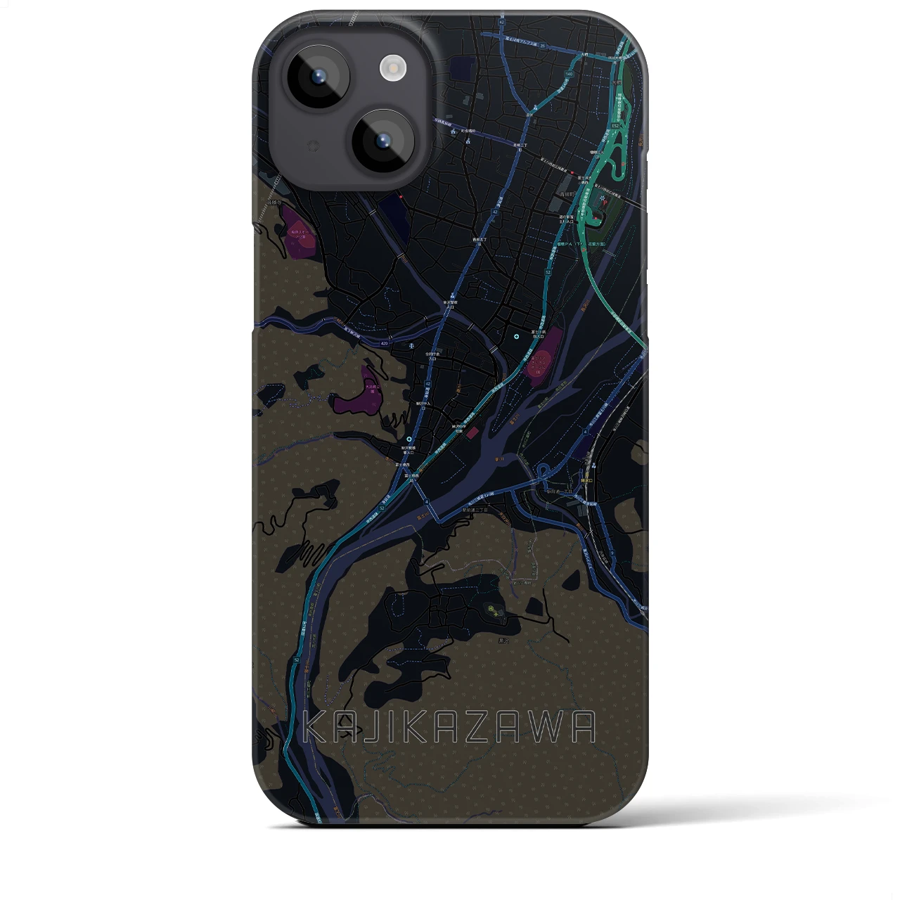 【鰍沢(山梨県)】地図柄iPhoneケース(バックカバータイプ)