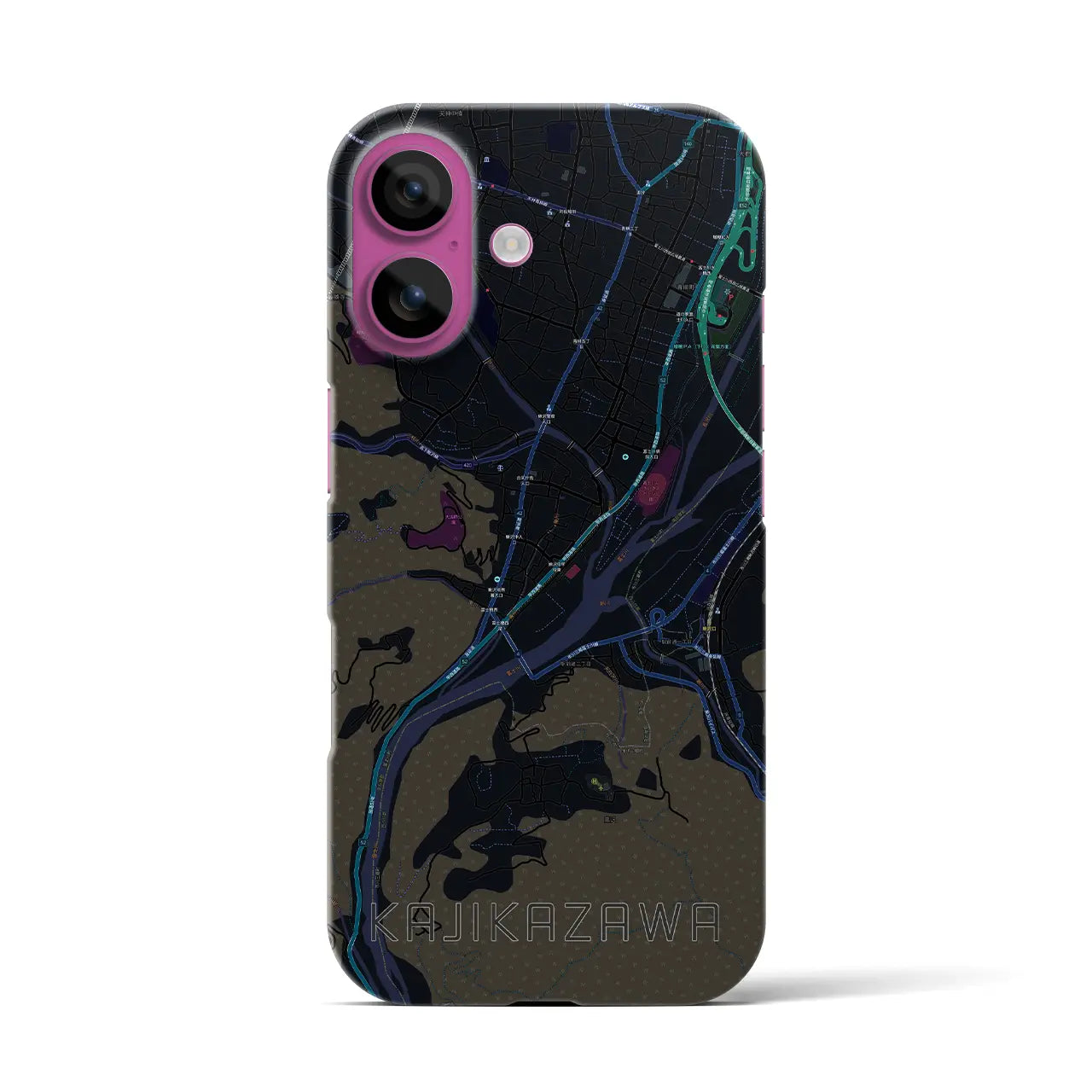 【鰍沢(山梨県)】地図柄iPhoneケース(バックカバータイプ)