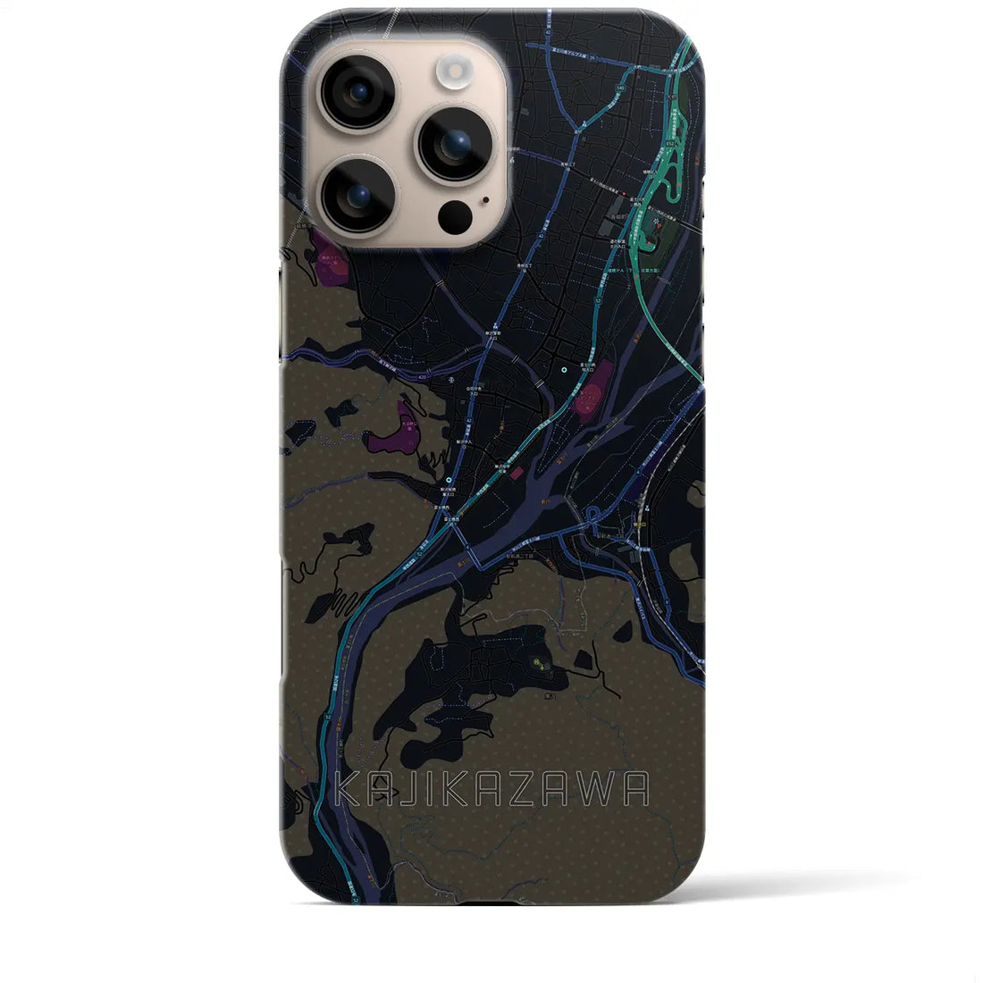 【鰍沢(山梨県)】地図柄iPhoneケース(バックカバータイプ)