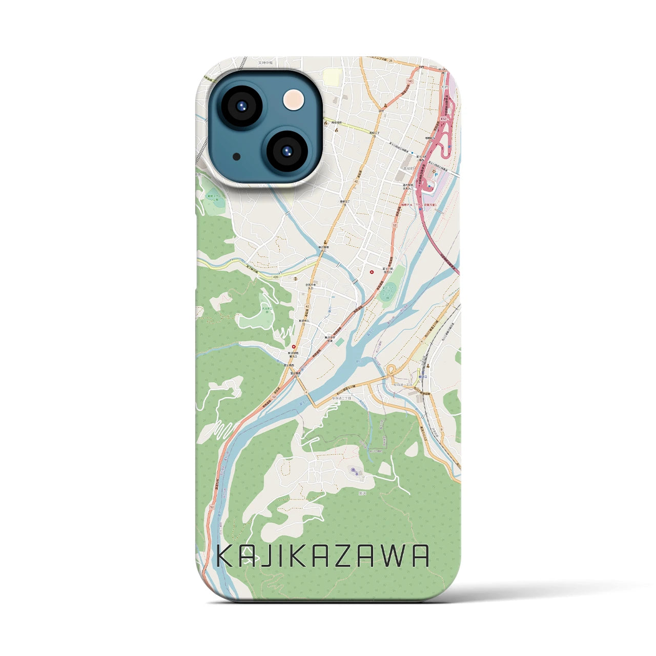 【鰍沢(山梨県)】地図柄iPhoneケース(バックカバータイプ)