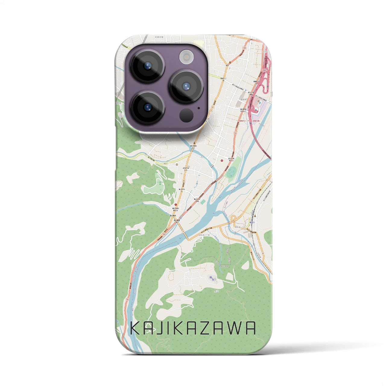 【鰍沢(山梨県)】地図柄iPhoneケース(バックカバータイプ)