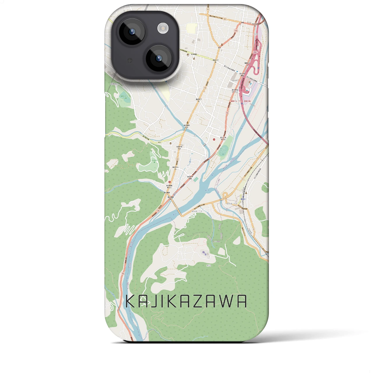 【鰍沢(山梨県)】地図柄iPhoneケース(バックカバータイプ)