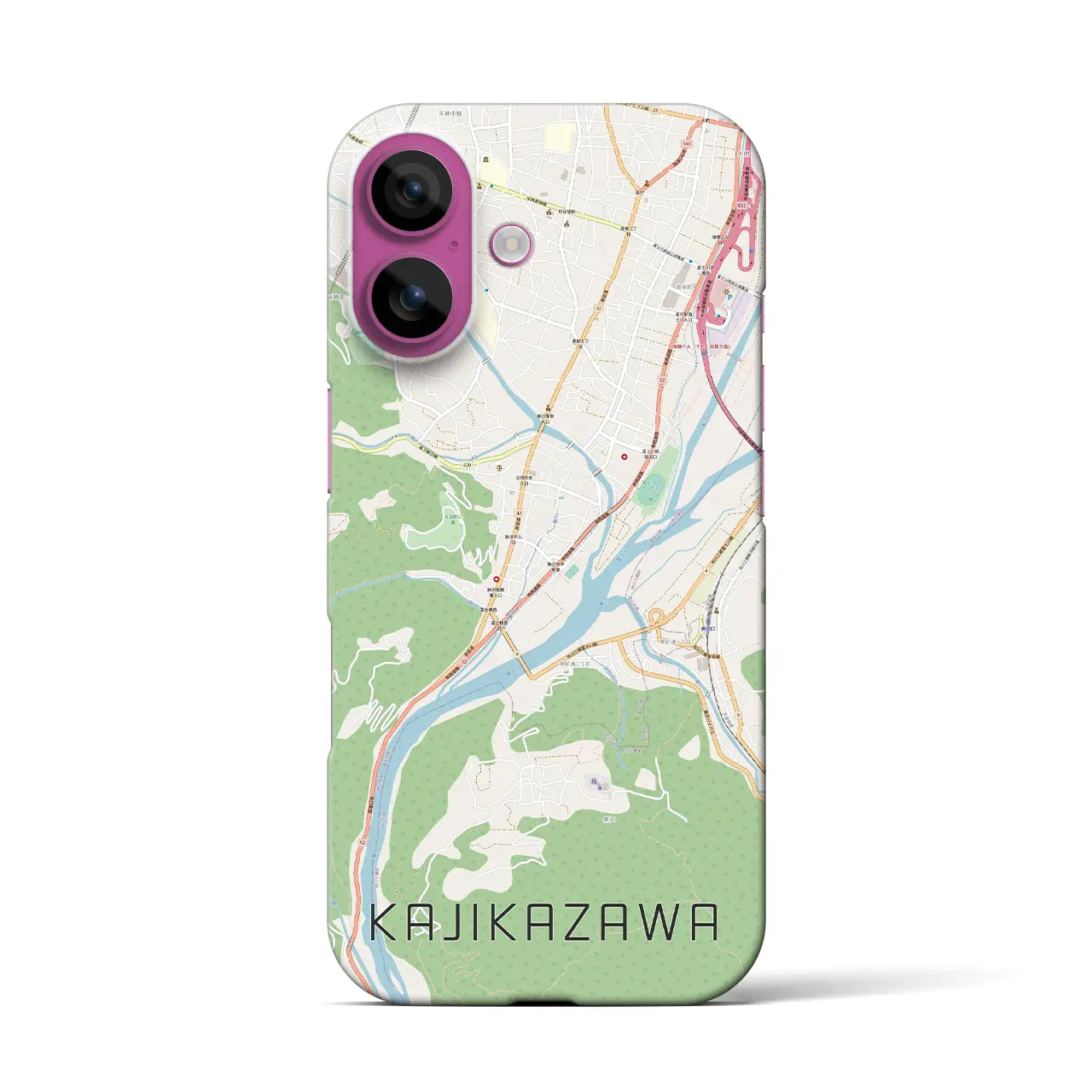 【鰍沢(山梨県)】地図柄iPhoneケース(バックカバータイプ)