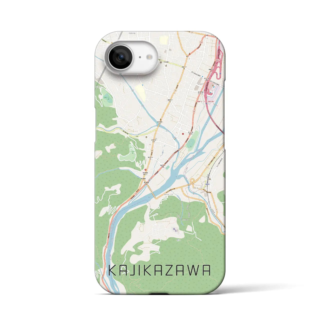 【鰍沢(山梨県)】地図柄iPhoneケース(バックカバータイプ)