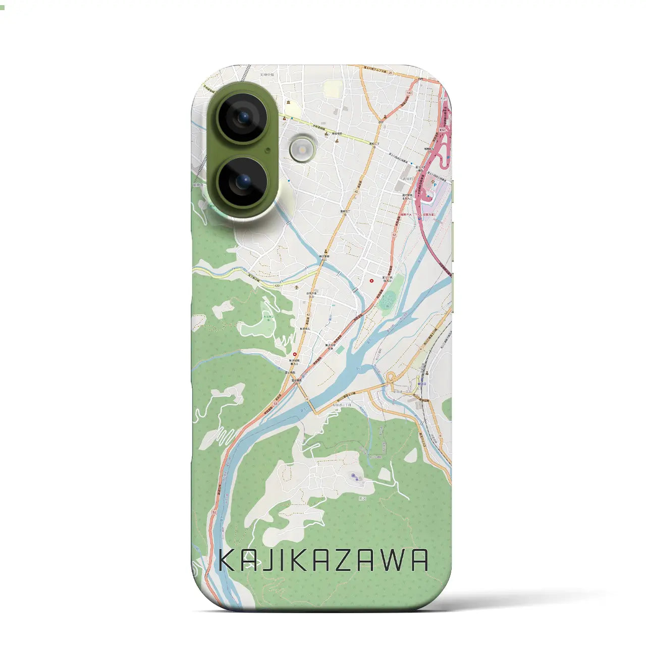 【鰍沢(山梨県)】地図柄iPhoneケース(バックカバータイプ)