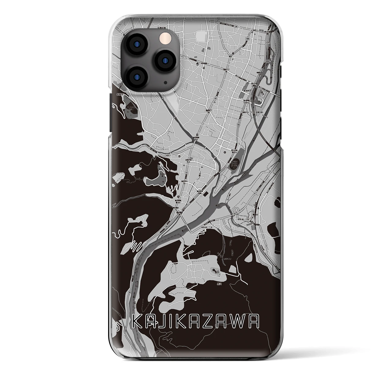 【鰍沢(山梨県)】地図柄iPhoneケース(クリアタイプ)