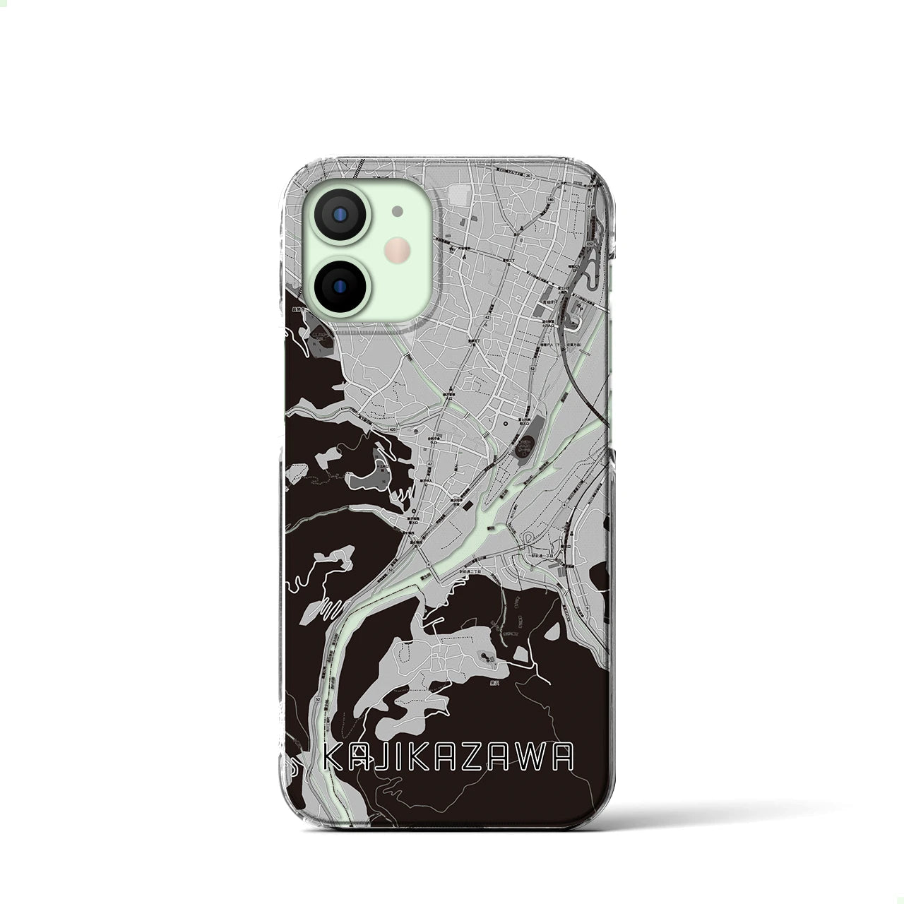 【鰍沢(山梨県)】地図柄iPhoneケース(クリアタイプ)