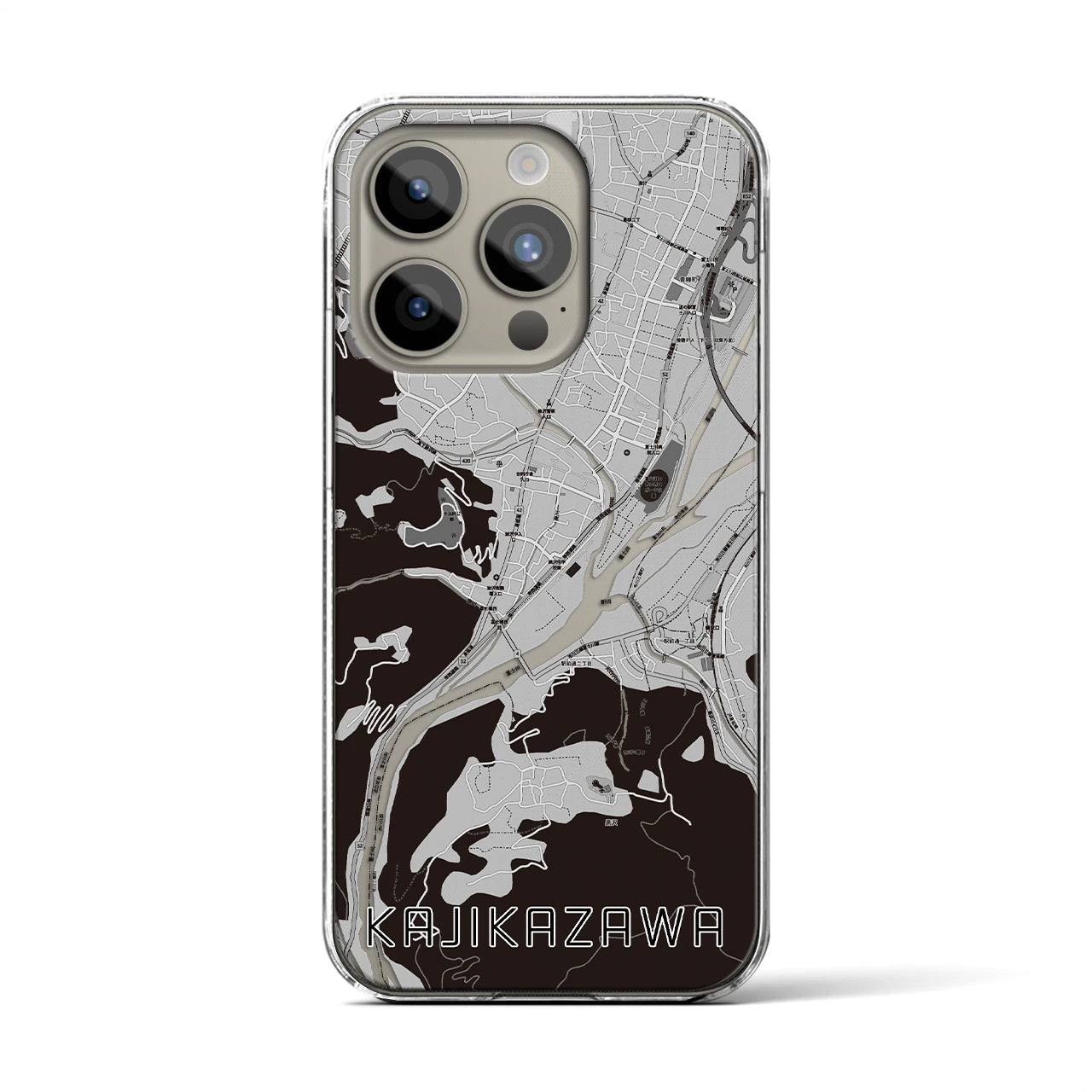 【鰍沢(山梨県)】地図柄iPhoneケース(クリアタイプ)