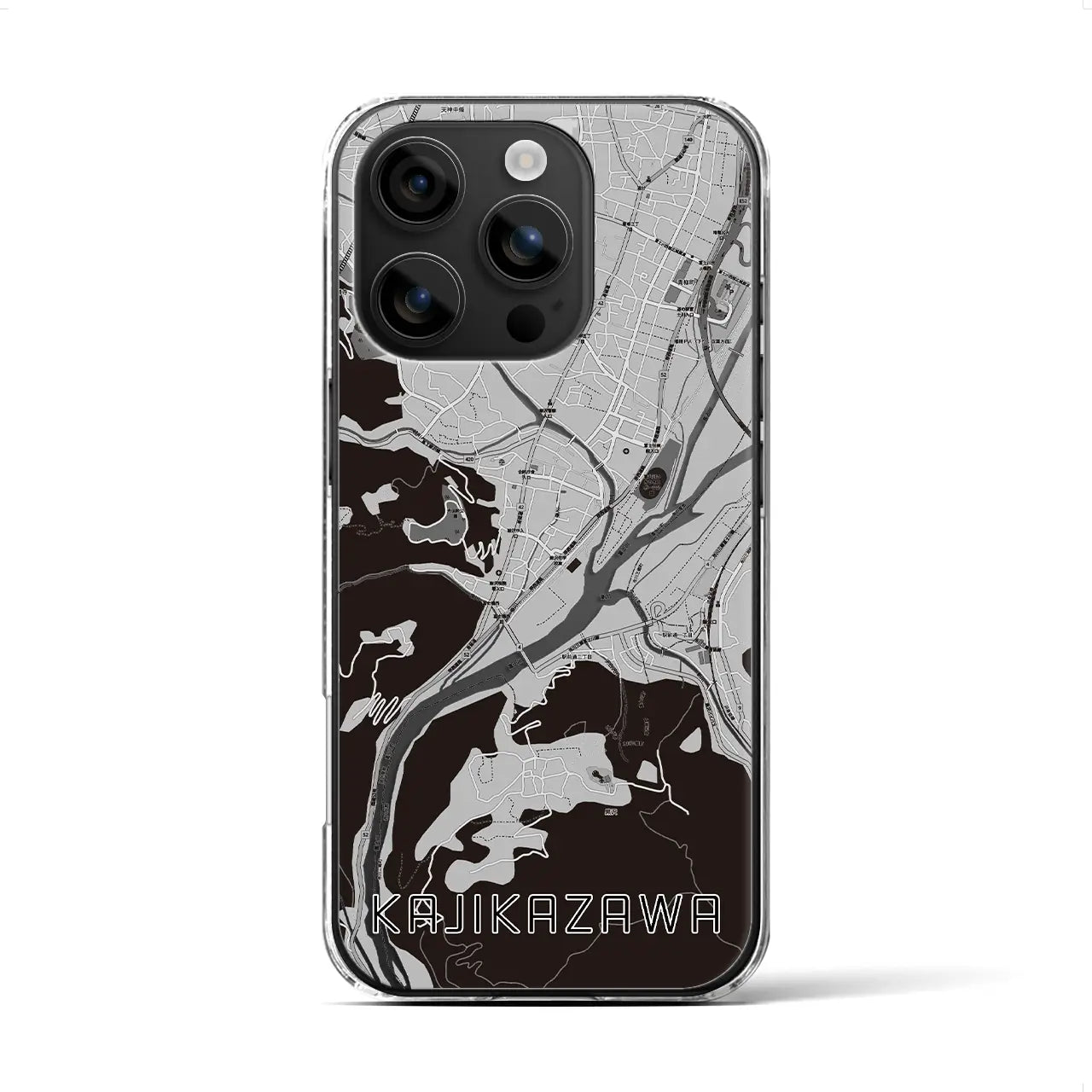 【鰍沢(山梨県)】地図柄iPhoneケース(クリアタイプ)