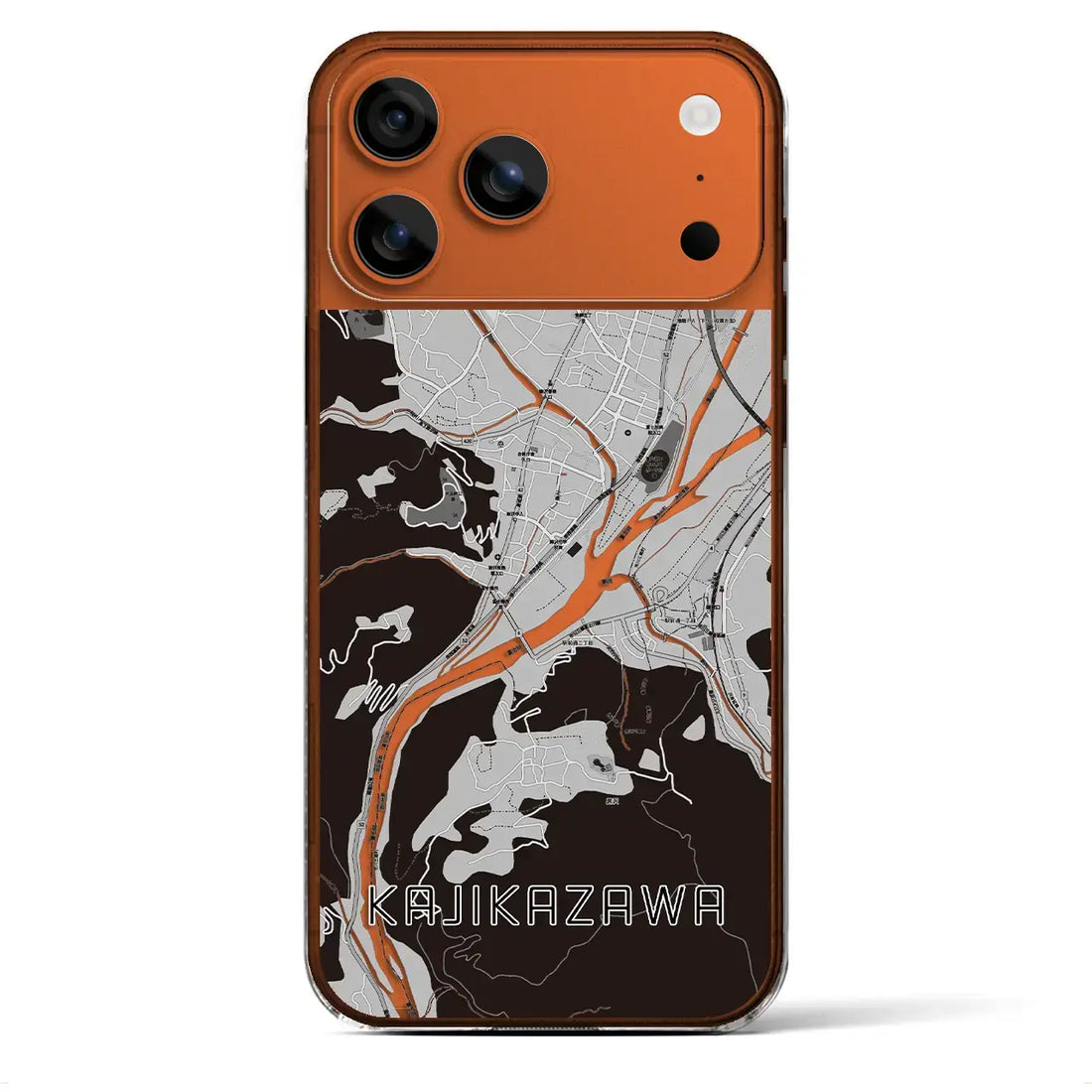 【鰍沢(山梨県)】地図柄iPhoneケース(クリアタイプ)