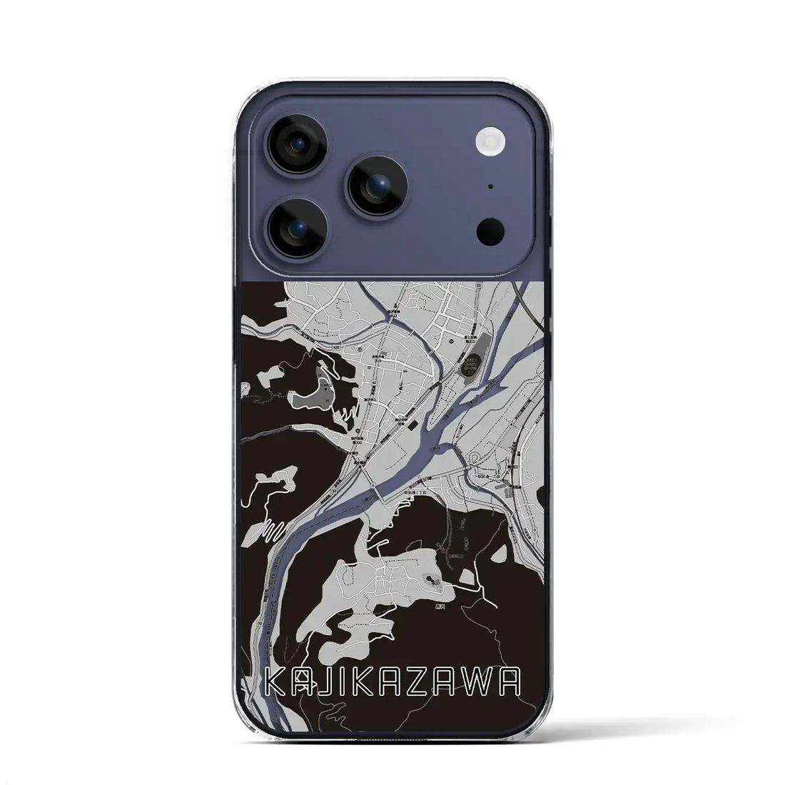 【鰍沢(山梨県)】地図柄iPhoneケース(クリアタイプ)