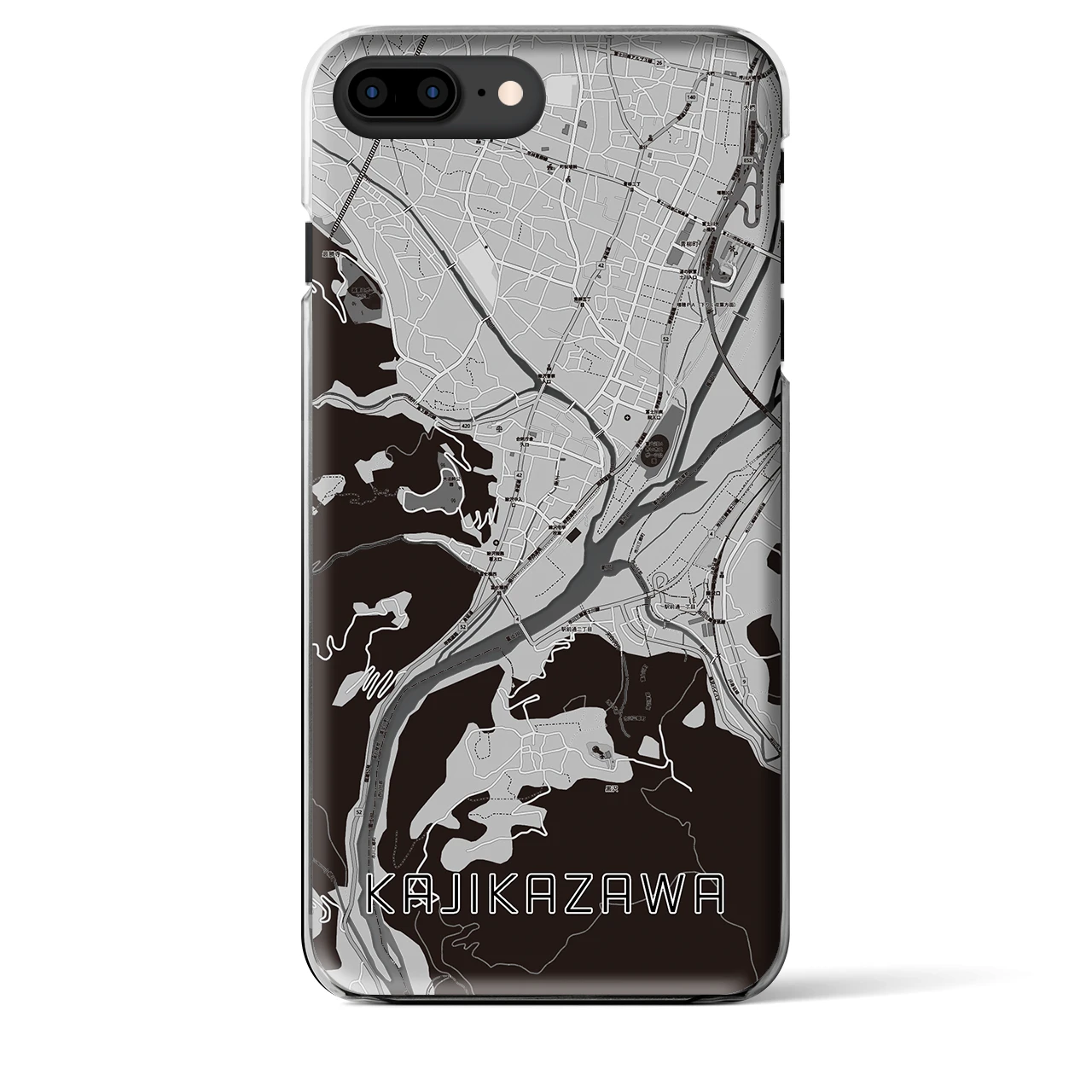 【鰍沢(山梨県)】地図柄iPhoneケース(クリアタイプ)