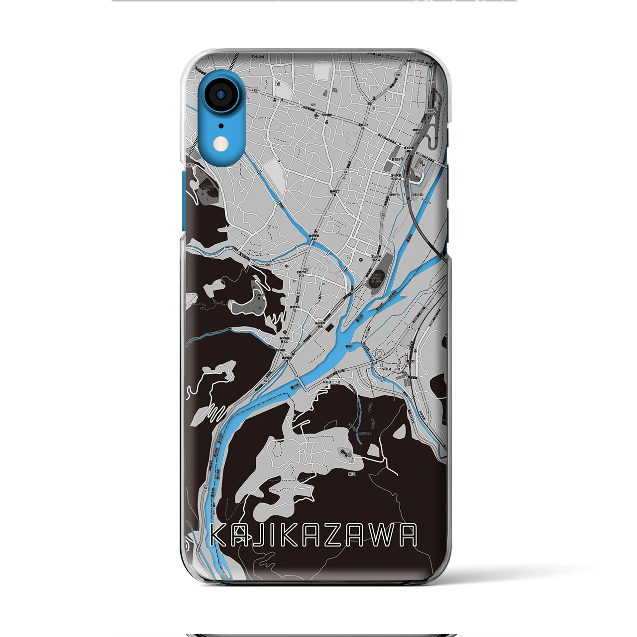 【鰍沢(山梨県)】地図柄iPhoneケース(クリアタイプ)