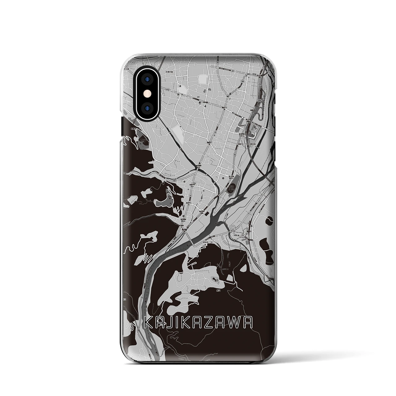 【鰍沢(山梨県)】地図柄iPhoneケース(クリアタイプ)