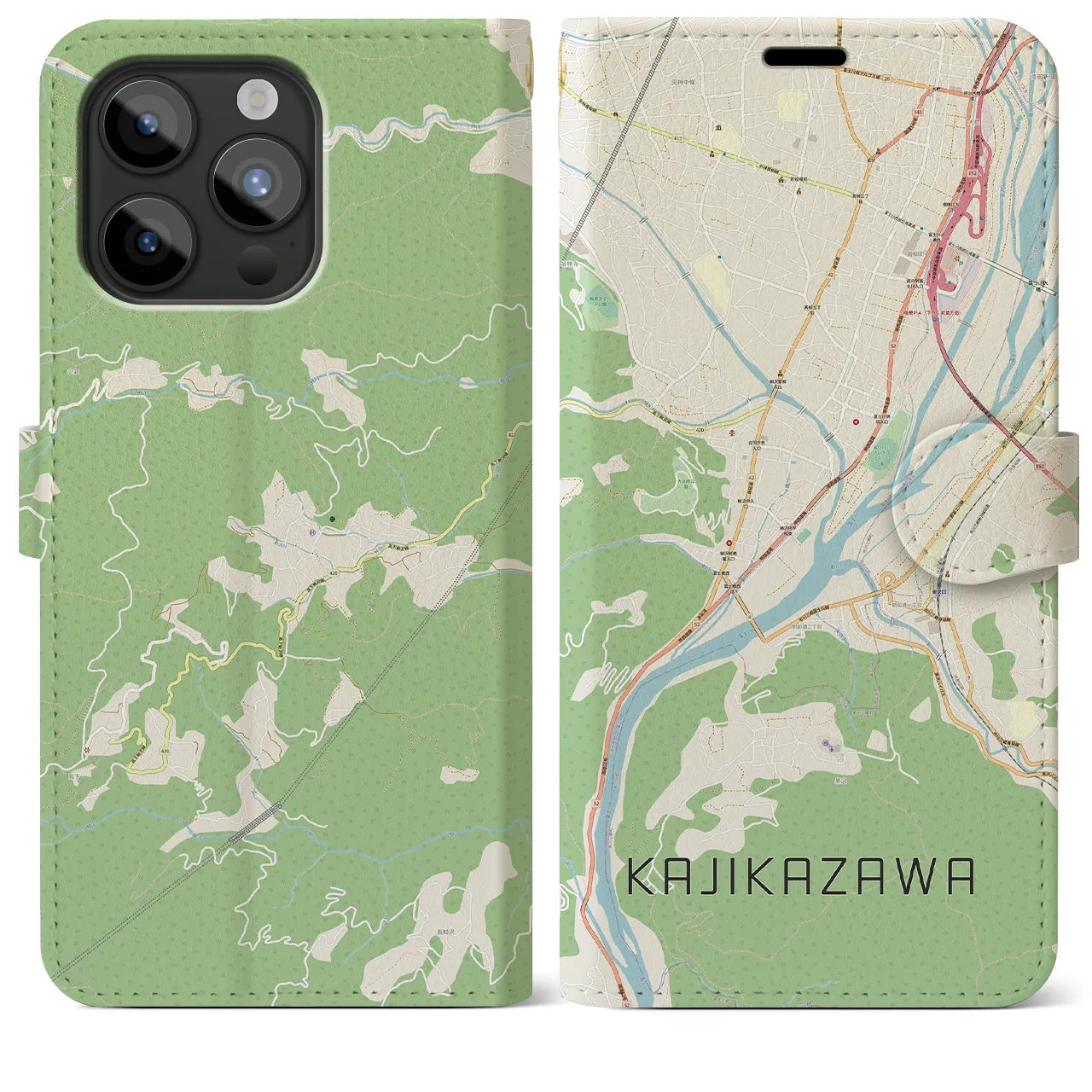 【鰍沢(山梨県)】地図柄iPhoneケース(手帳タイプ)