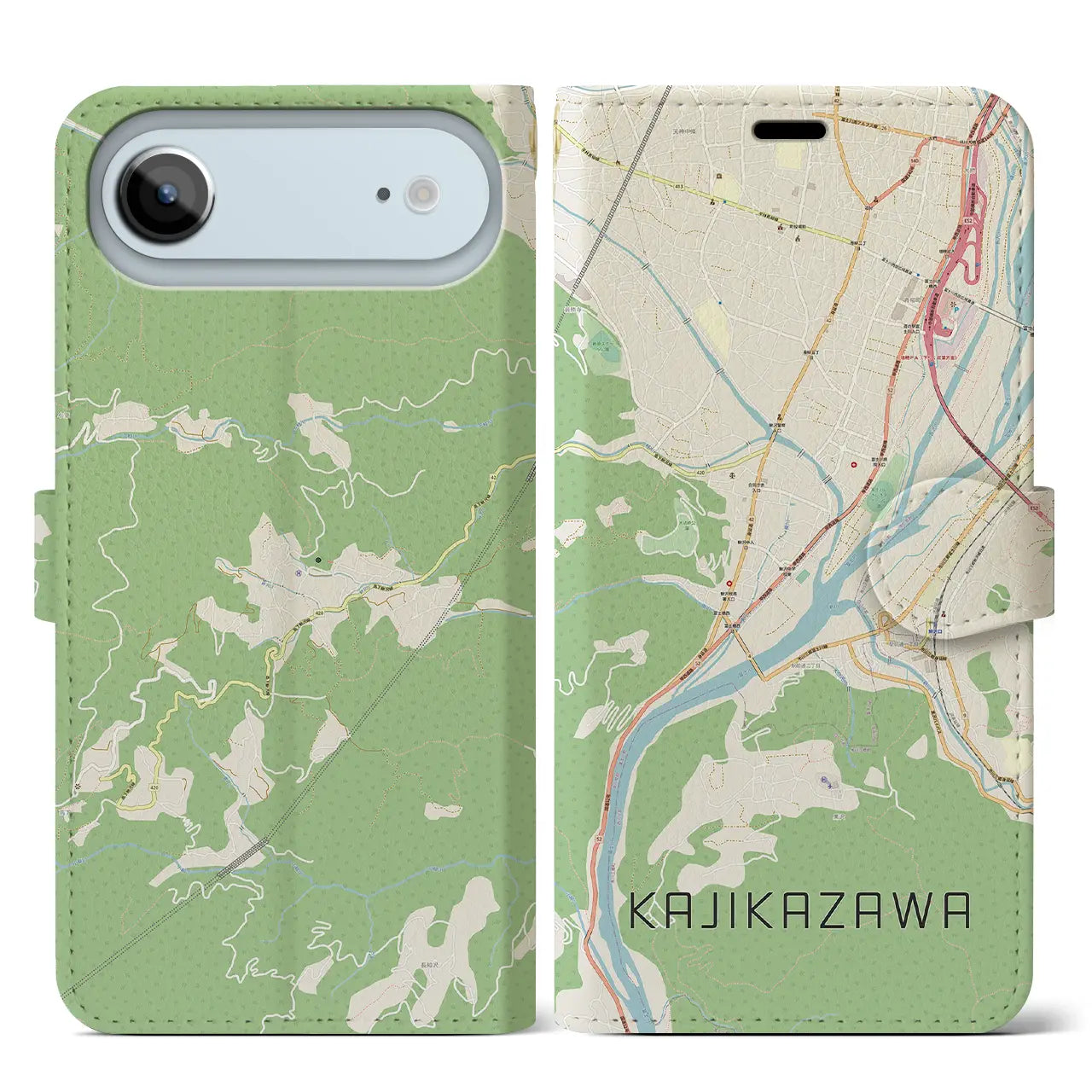 【鰍沢(山梨県)】地図柄iPhoneケース(手帳タイプ)