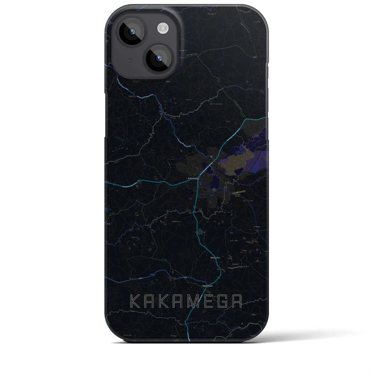 【カカメガ(ケニア)】地図柄iPhoneケース(バックカバータイプ)