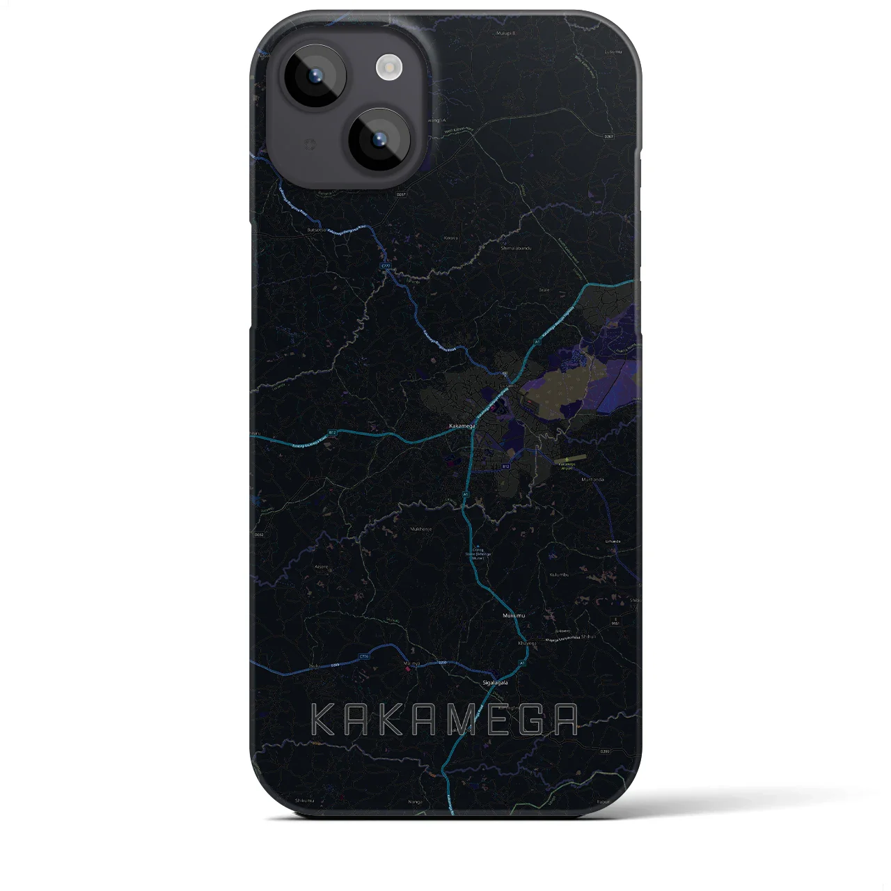 【カカメガ(ケニア)】地図柄iPhoneケース(バックカバータイプ)