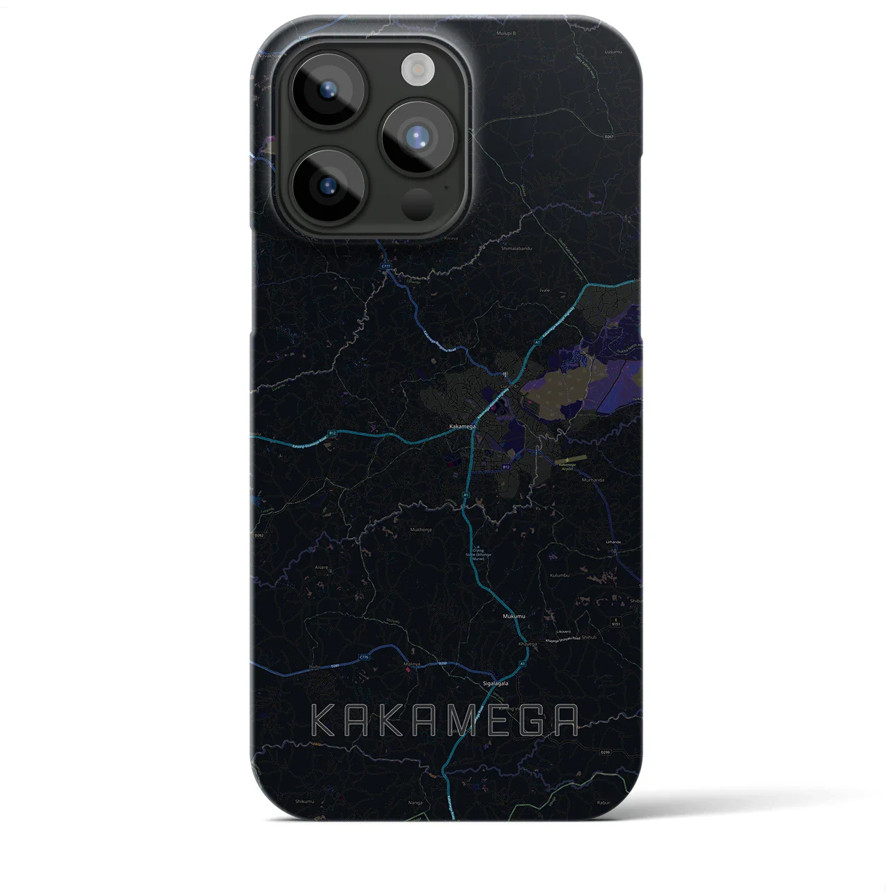 【カカメガ(ケニア)】地図柄iPhoneケース(バックカバータイプ)