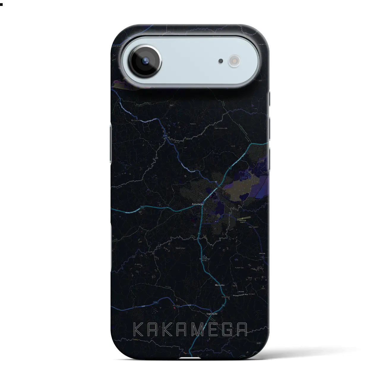 【カカメガ(ケニア)】地図柄iPhoneケース(バックカバータイプ)